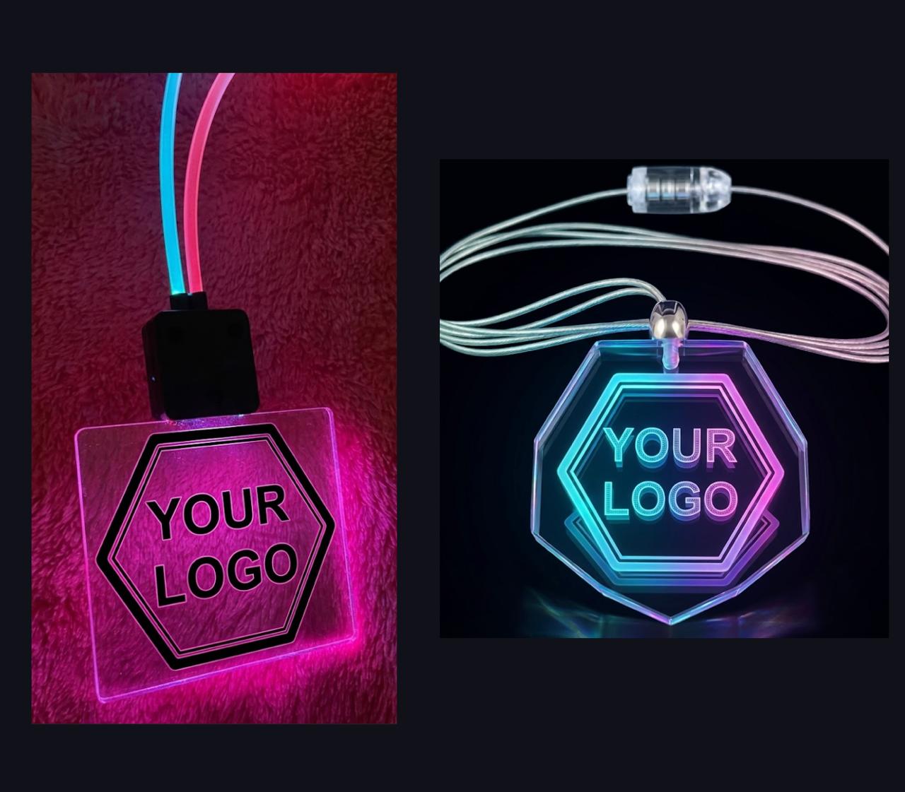 Illumination lanyard with backlit logo